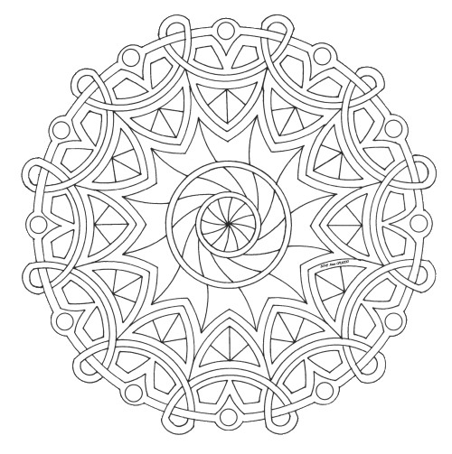 Mandala disegno da colorare gratis 20 difficile complesso