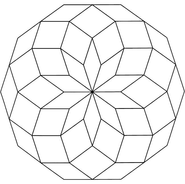 Mandala disegno da colorare gratis 22 facile semplice geometrico
