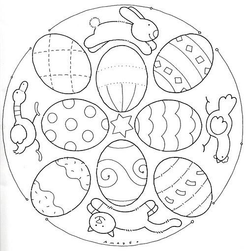 Mandala disegno da colorare gratis 91 Pasqua