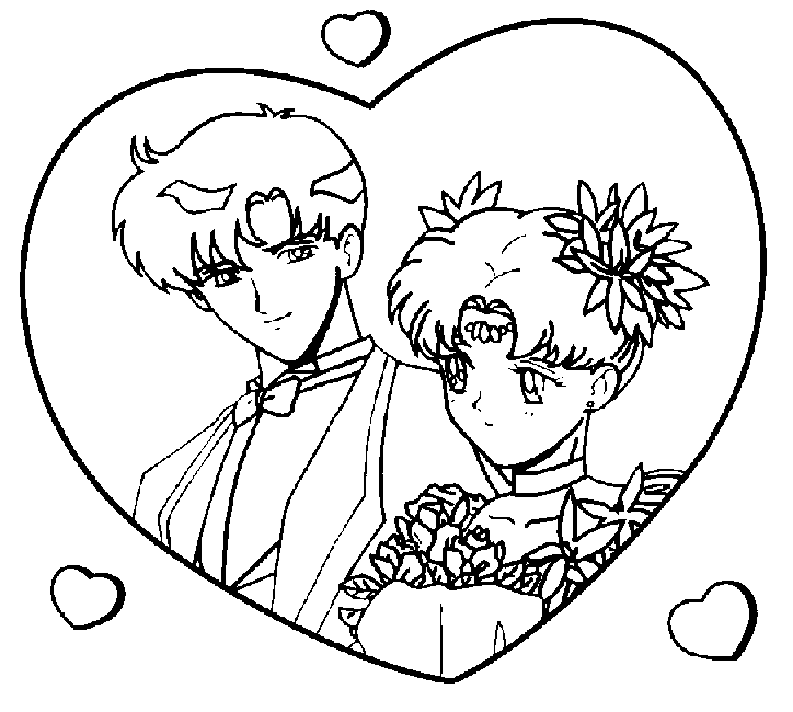 Marzio Milord e Sailor Moon nel cuore disegni da colorare