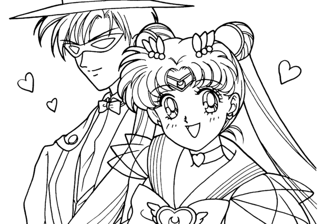 Marzio e Sailor Moon disegni da colorare gratis