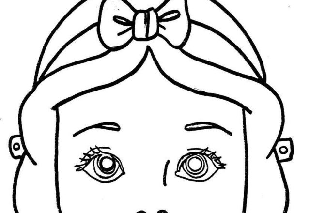 Maschera Biancaneve disegno da colorare gratis