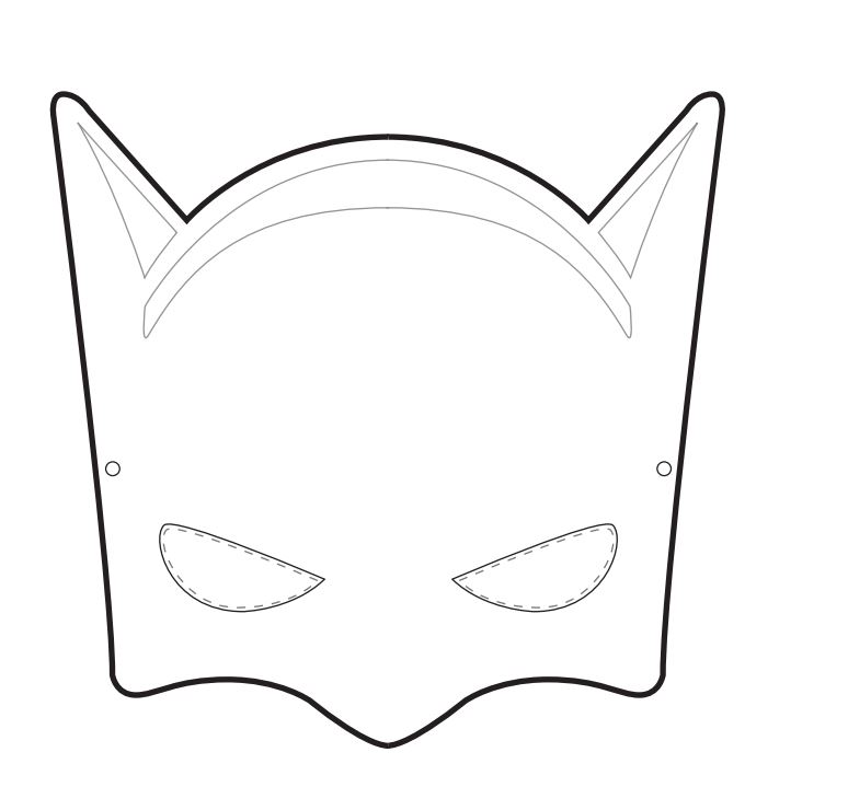 Maschera di Batman da colorare (2)