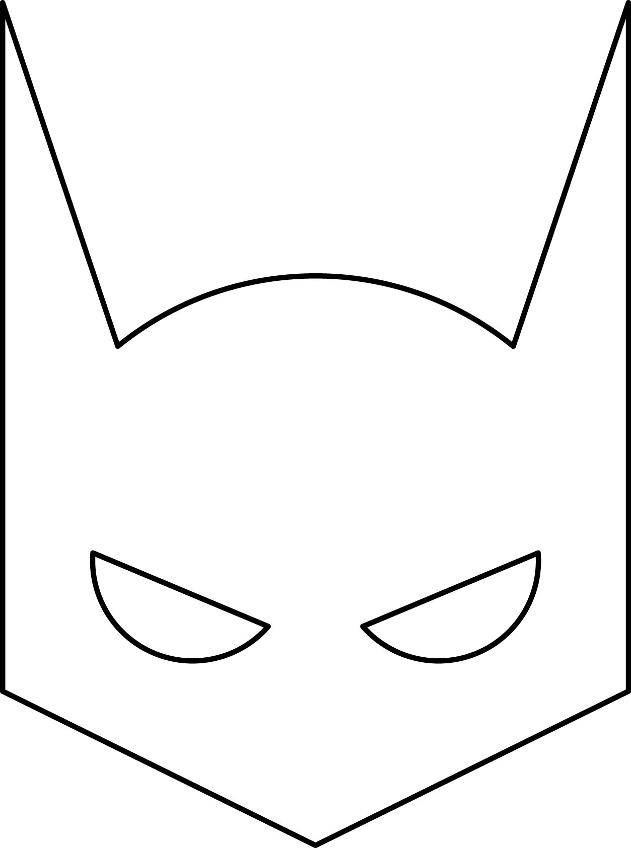 Maschera di Batman da colorare (4)