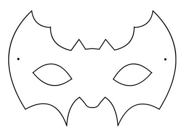 Maschera di Batman per il Carnevale da colorare