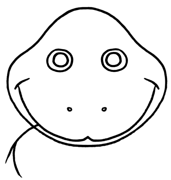 Maschera volto del serpente disegni da colorare per bambini