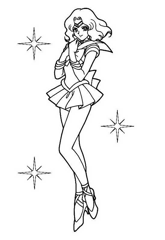 Milena Sailor Neptune disegni da colorare dell’ anime Sailor Moon