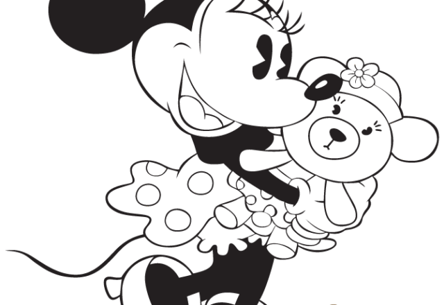 Minnie con orsacchiotto in versione vintage