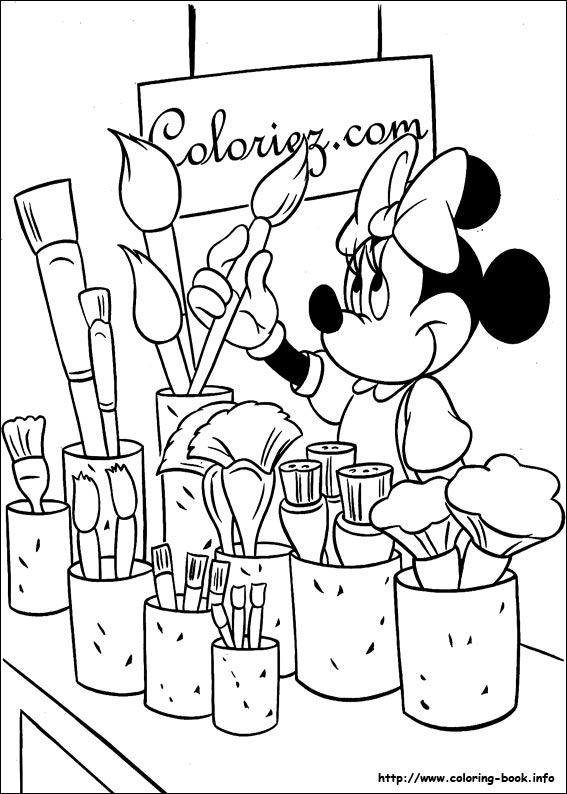 Minnie e il makeup disegno da colorare