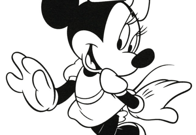 Minnie felice disegno da colorare Disney