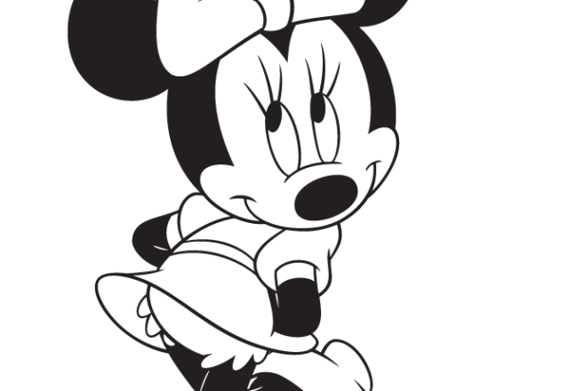 Minnie imbarazzata disegno da colorare gratis