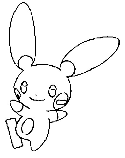 Minun Pokemon disegno da colorare gratis