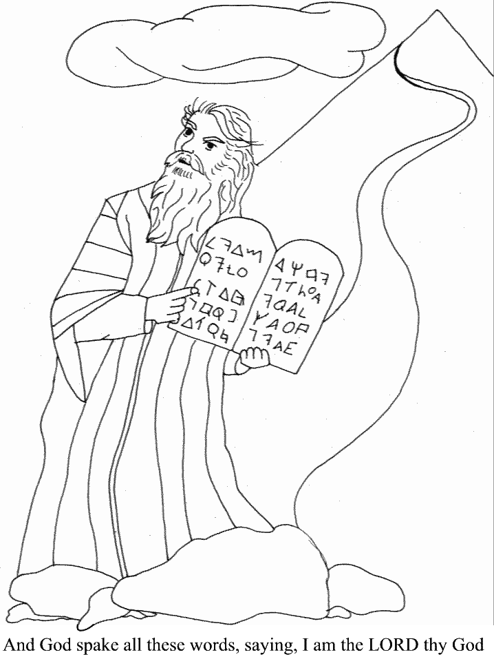 Mosè e i Dieci Comandamenti immagini da stampare per la Scuola