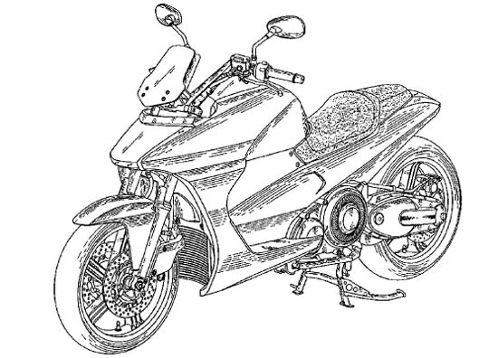 Moto modello marca Yamaha disegno da colorare