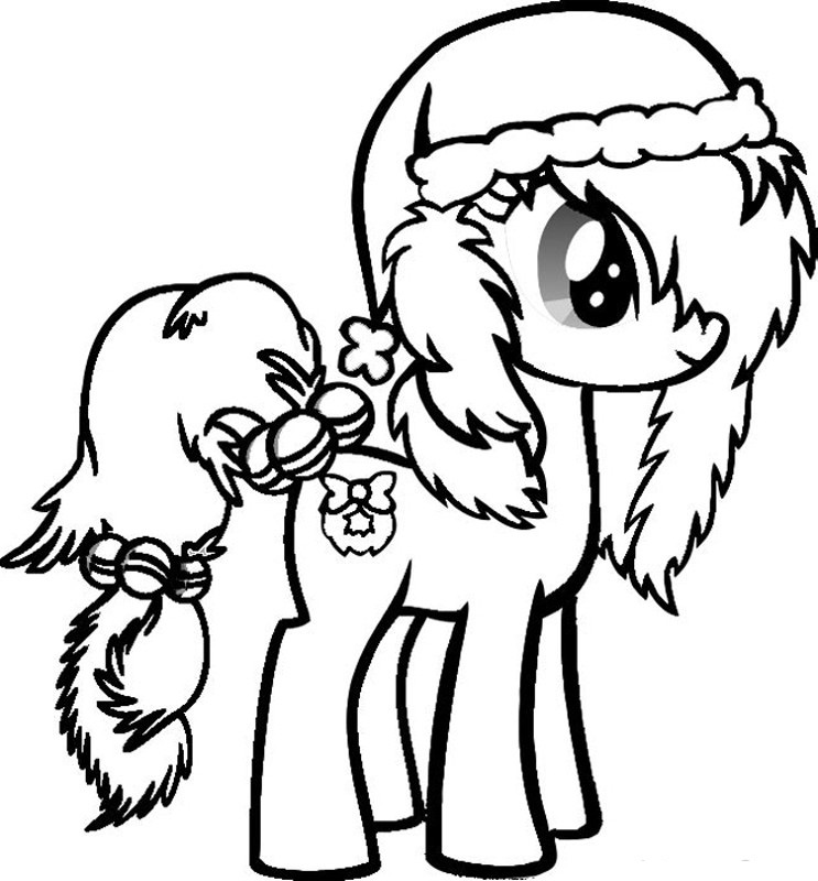 My Little Pony natalizia disegni da colorare gratis