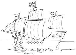 Nave dei pirati disegno da colorare