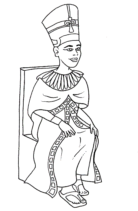 Nefertiti Regina egizia disegni da colorare (1)