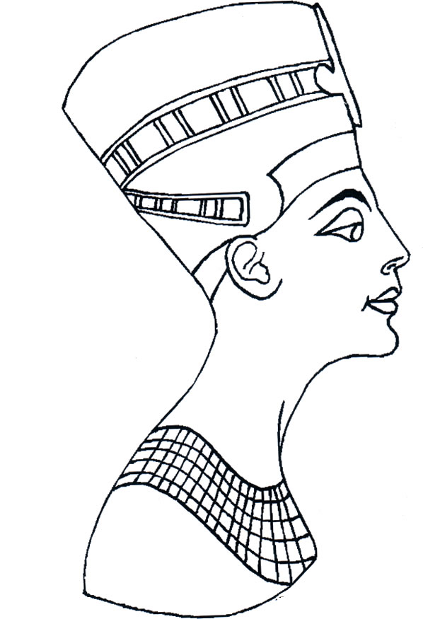 Nefertiti Regina egizia disegni da colorare (2)