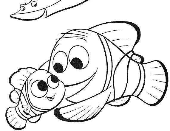 Nemo e Marlin abbraccio disegni da stampare e da colorare