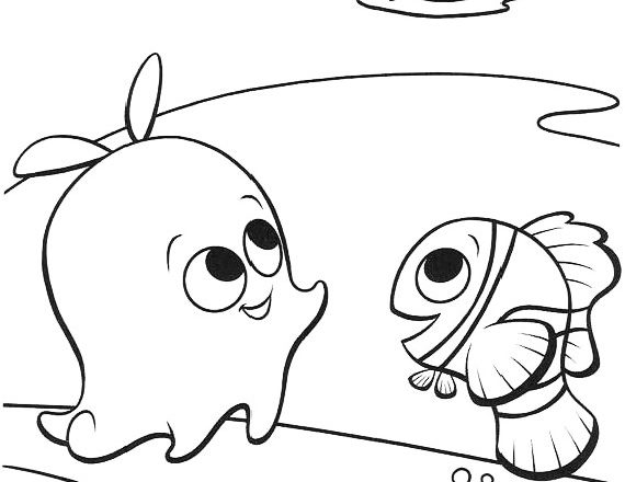 Nemo e il polipetto disegni da colorare Alla ricerca di Nemo