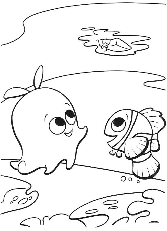 Nemo e il polipetto disegni da colorare Alla ricerca di Nemo