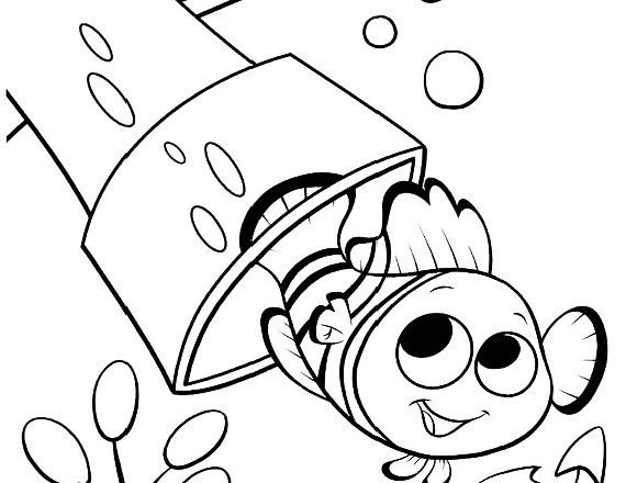Nemo nell’ aspiratore disegni da colorare Alla ricerca di Nemo