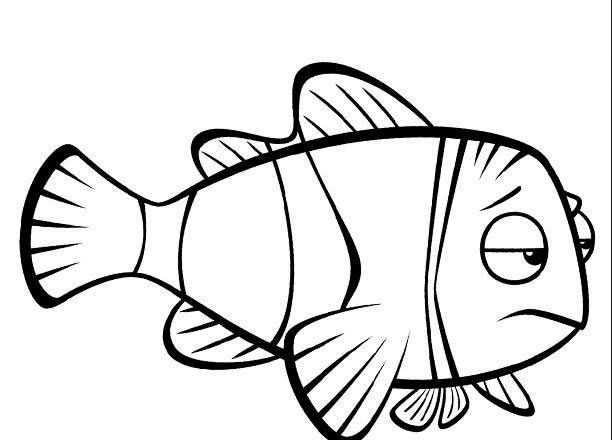 Nemo triste disegni da colorare Alla ricerca di Nemo