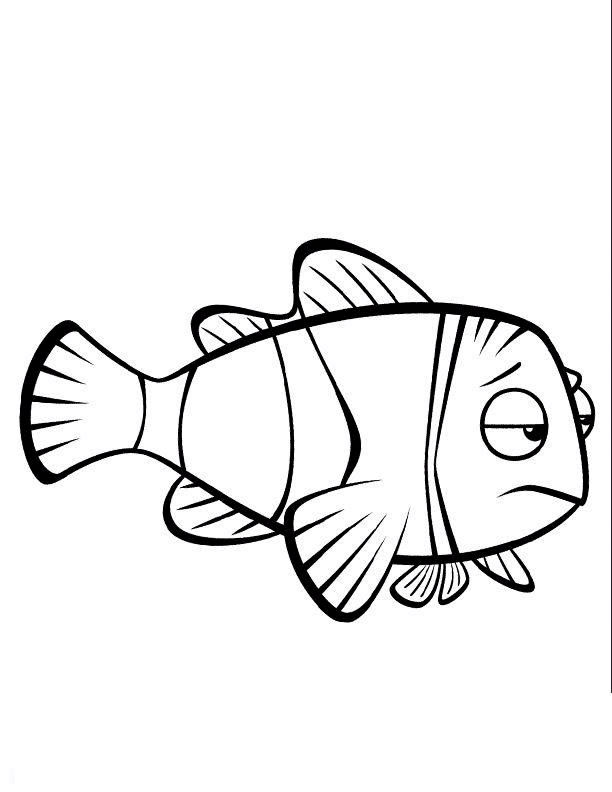 Nemo triste disegni da colorare Alla ricerca di Nemo