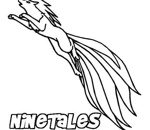 Ninetales che salta Pokemon disegno