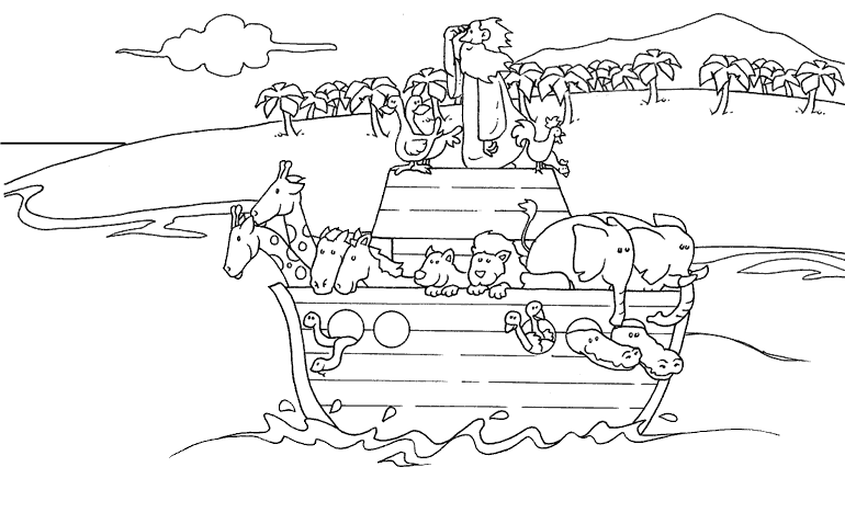Noè e l’ Arca di Noè da colorare gratuitamente