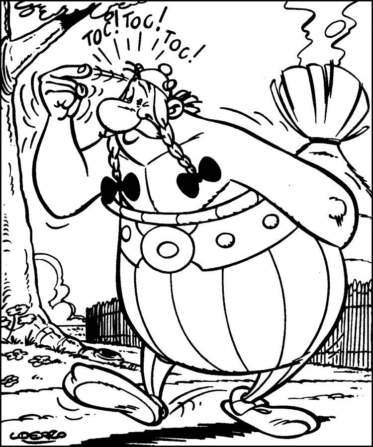 Obelix simpatico disegno da stampare e colorare