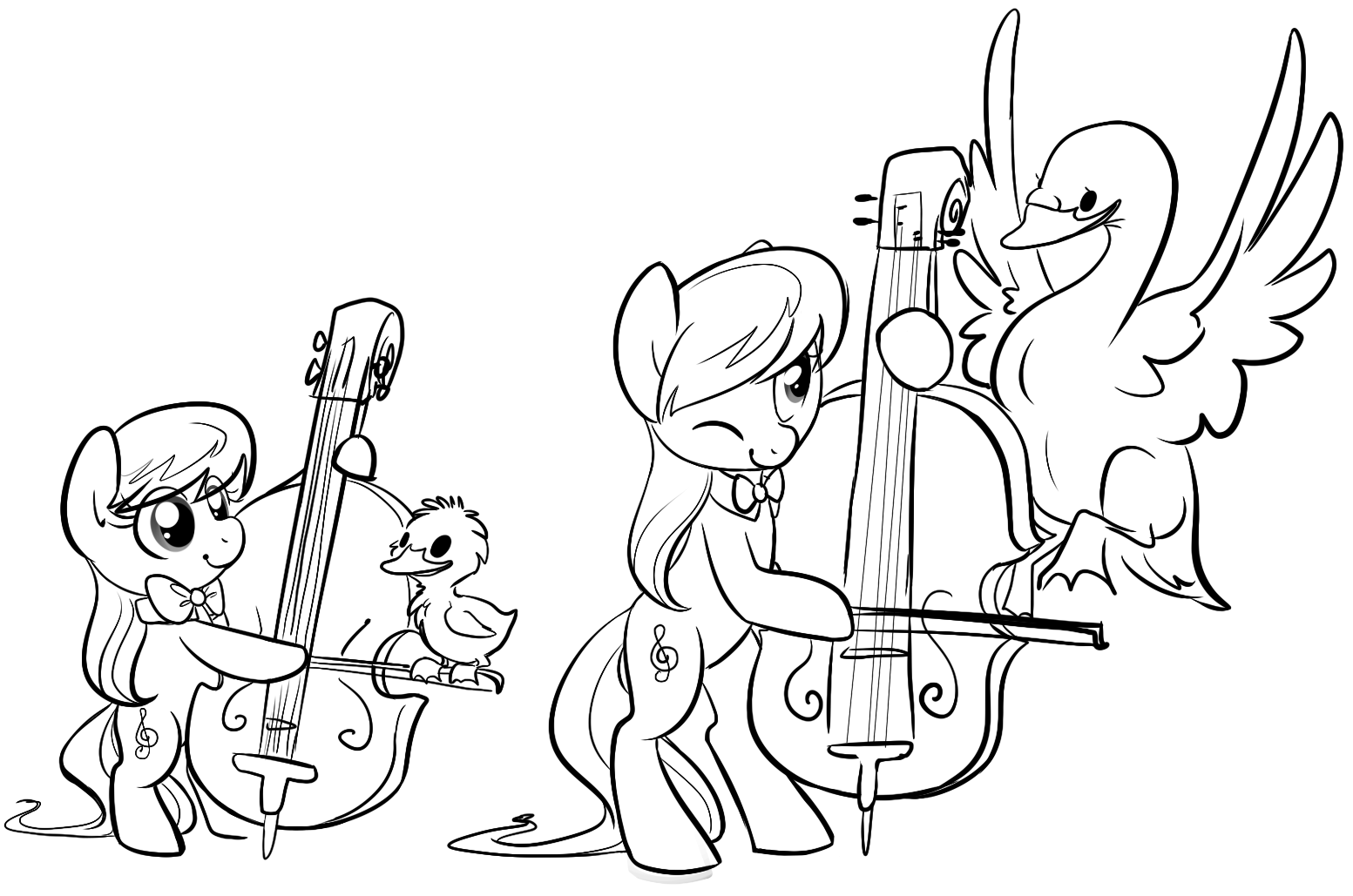 Orchestra My Little Pony disegni da colorare gratis