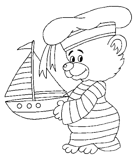 Orsetto marinaio disegni da stampare per bambini