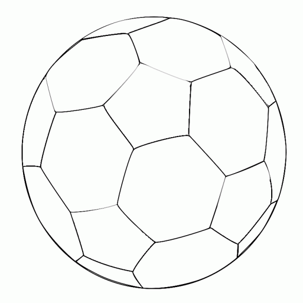 Pallone da calcio bianco disegno da colorare