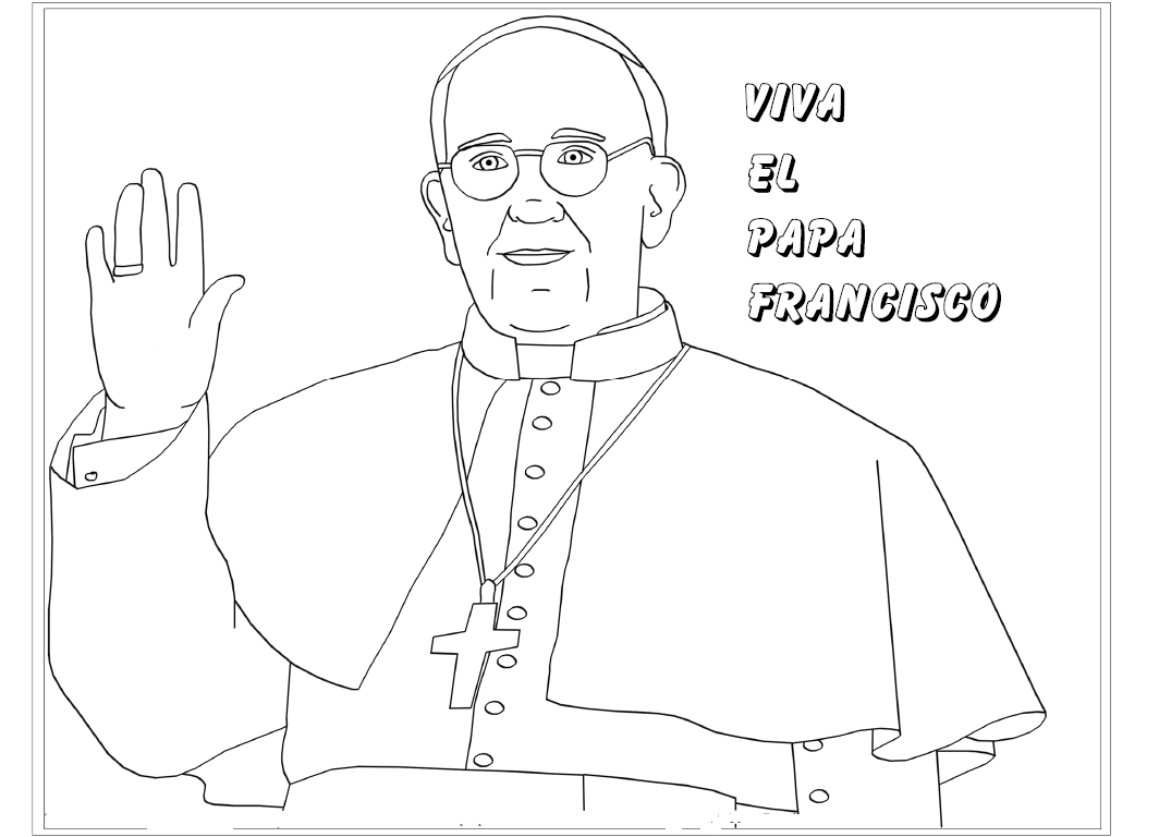 Papa Francesco disegno da colorare gratis
