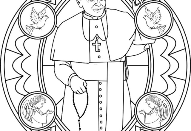 Papa Karol Wojtyla disegni da colorare gratis