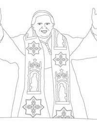 Papa Ratzinger da colorare