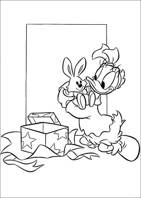 Paperina e il coniglietto in regalo disegno per bambine