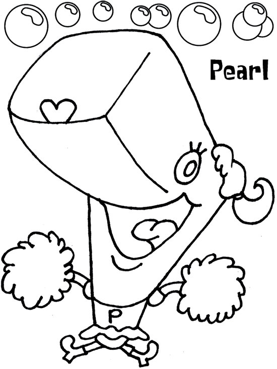 Perla Krabs personaggio Spongebob da colorare