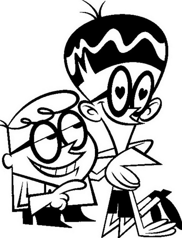Personaggi del cartone animato il laboratorio di Dexter disegni da colorare