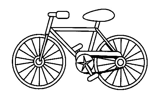 Piccola bicicletta disegno da colorare gratis