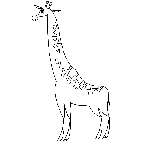 Piccola giraffa da stampare e da colorare per i bambini