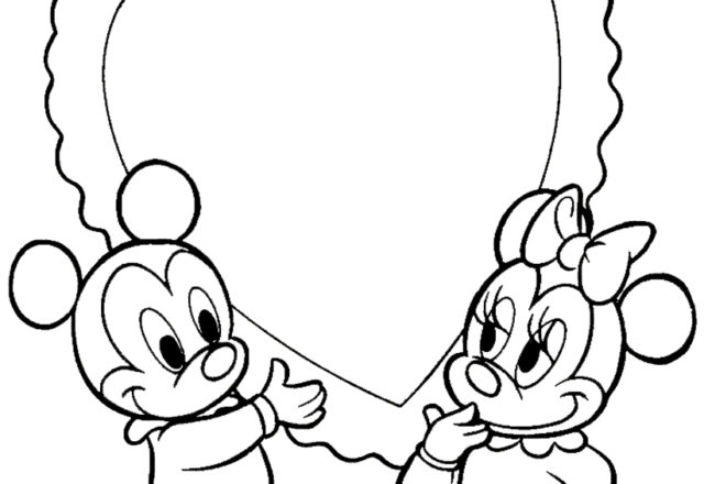 Piccoli Topolino e Minnie disegni da colorare gratis
