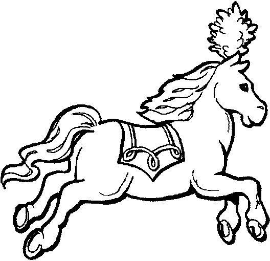 Piccolo cavallo pony da circo disegno da colorare gratis