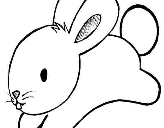 Piccolo coniglio disegno per bambini da colorare