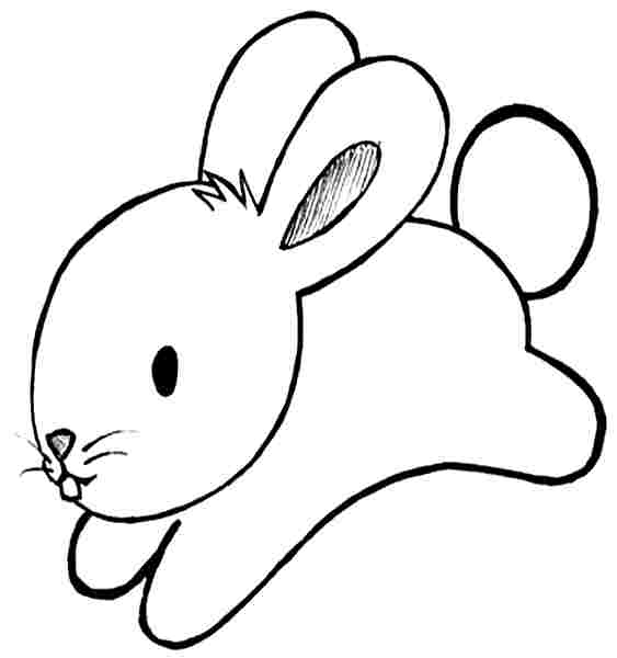 Piccolo coniglio disegno per bambini da colorare