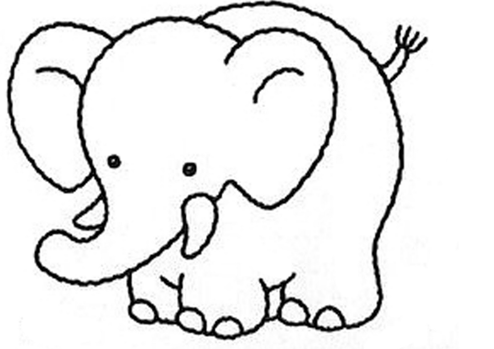 Piccolo di elefante da colorare per i bambini