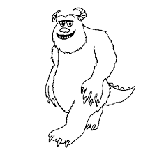 Piccolo disegno da colorare di Sulley protagonista Monsters and Co