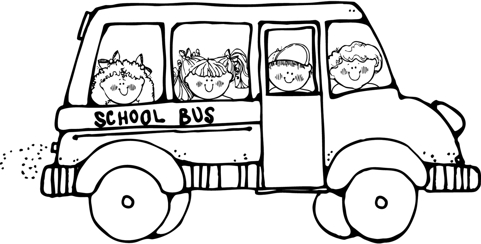 Piccolo scuolabus con i bimbi