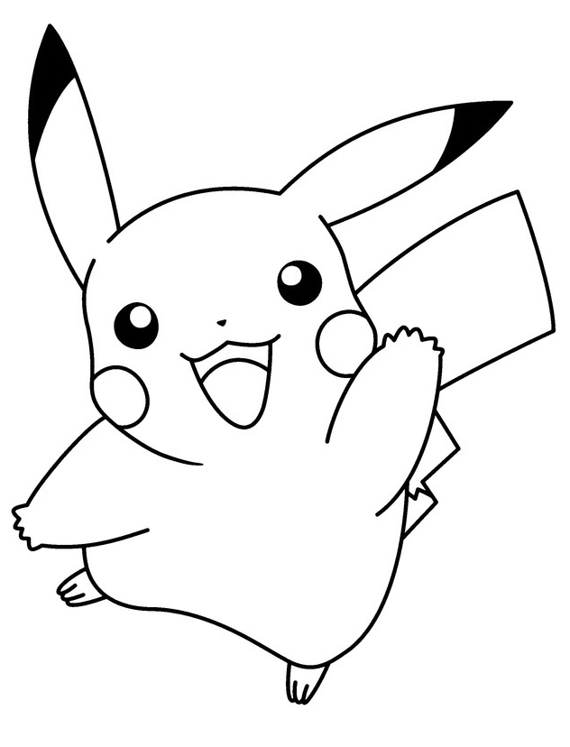 Pikachu batti cinque disegni da colorare